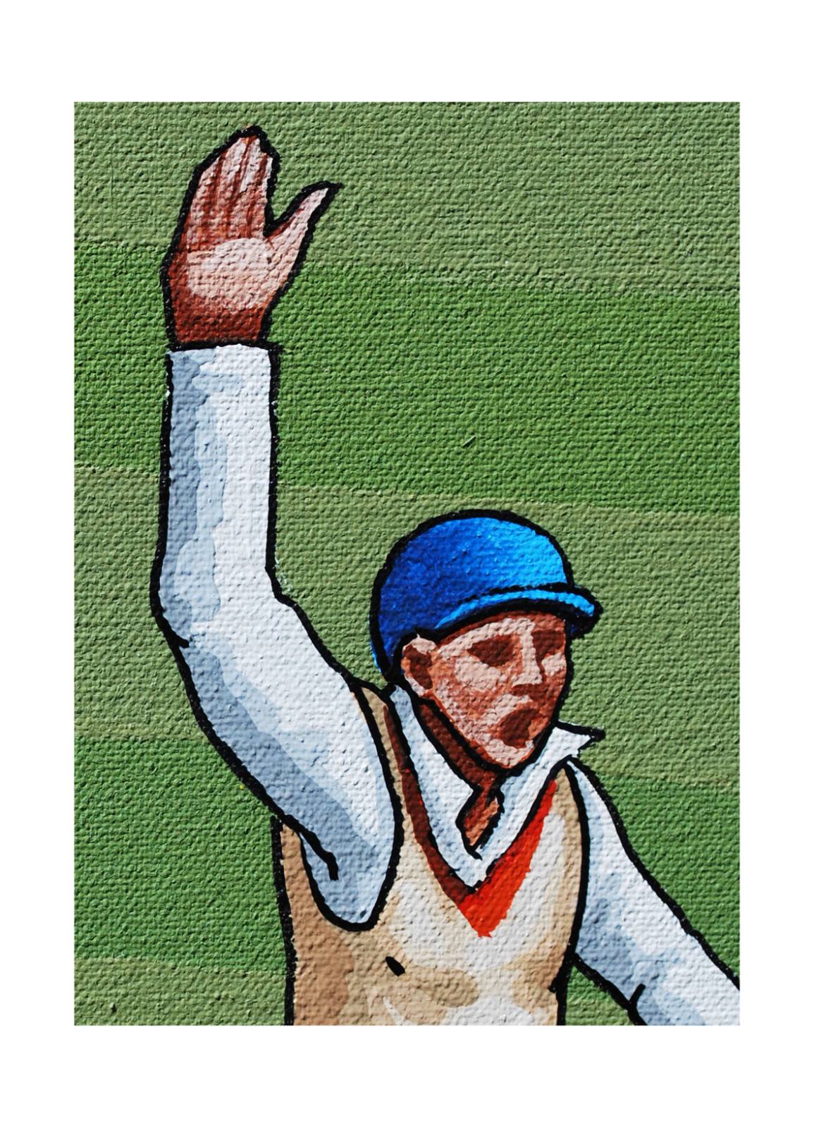 HOWZAT!!? James Willebarnt Cricket Painting