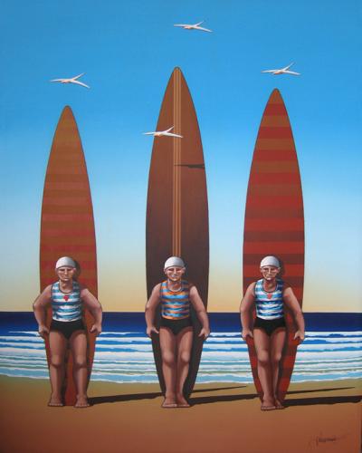 BIG BRONZED BLOKES WITH BOARDS